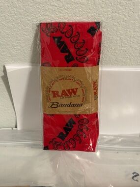 RAW Red Bandana - Branded Cotton Headwear